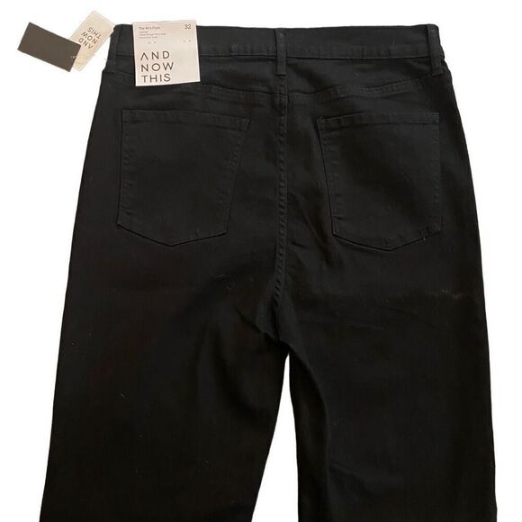 And Now This NWT High Rise black jeans size 32 footed through hip & thigh flares - Picture 11 of 14